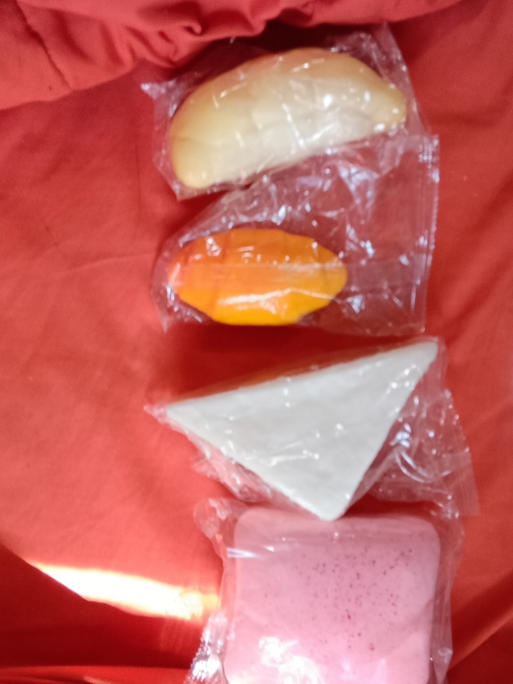 Assorted Foam Party Shaped Squishy - Pink, White, Orange, Cream CHOOSE ONE
